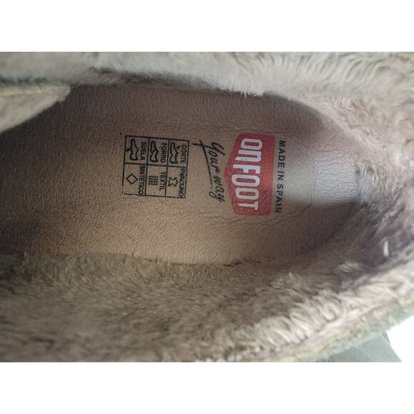 OnFoot On Foot Safari Chukka Shoe Bootie Fleece Lined Size 37 US 6 Spain Green - Picture 9 of 9